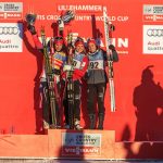 Le tre norvegesei, ancora vincitrici dell’individuale in tecnica libera di 5 km, gara di CdM a Lillehammer.