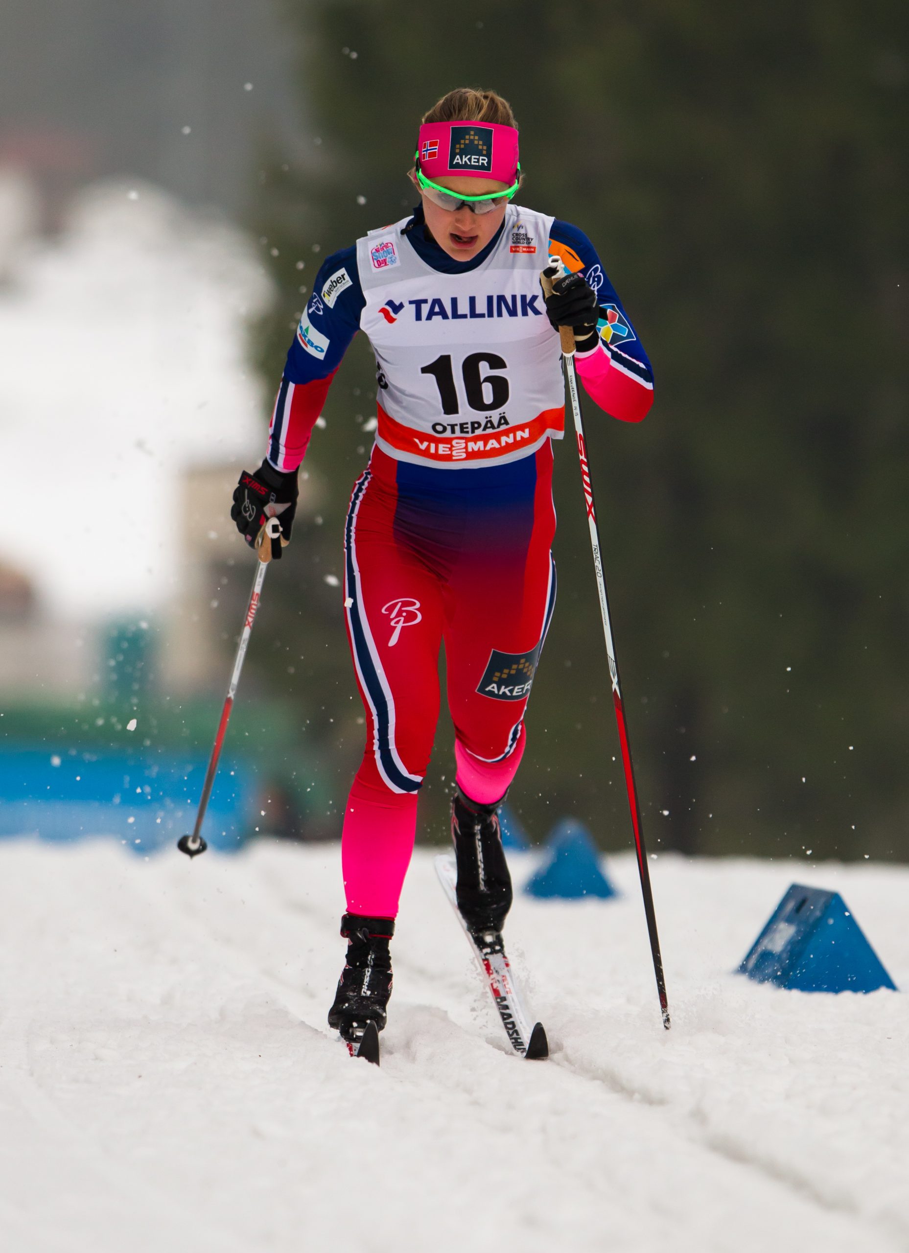 La norvegese Ingvild Flugstad Oestberg, 1a nella Sprint individuale di Otepaa.