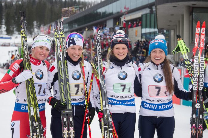 Spettacolare quartetto del Biathlon azzurro - Oslo (NOR). (Photo: NordicFocus)
