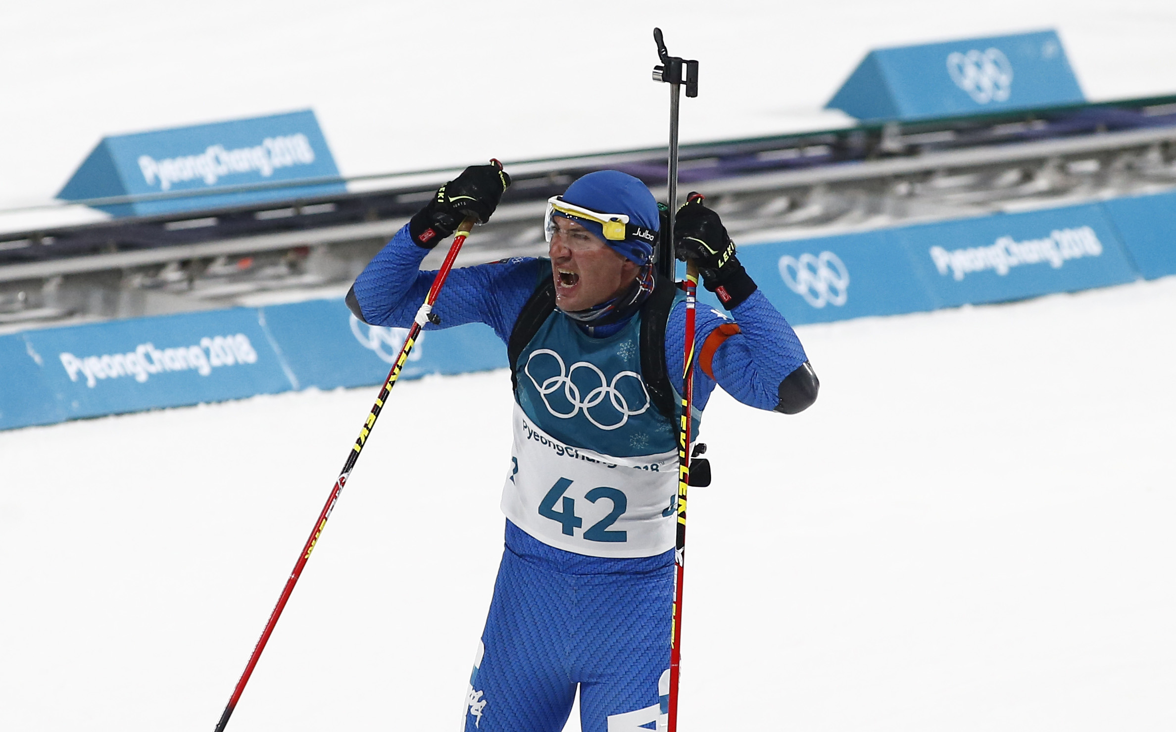 Olimpiadi Dominik Windisch. Photo: Pentaphoto